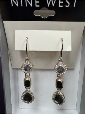 Nine West Silver Drop Earrings